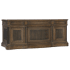 Hooker Furniture St Hedwig 73" Hardwood 7 Drawer Executive Desk from the Hill Country Collection Saddle Brown / Anthracite