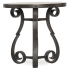 Hooker Furniture Luckenbach 26" Round Cast Iron and Travertine End Table from the Hill Country Collection Deep Metal