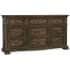 Hooker Furniture Williamson 72" Wide Poplar and Walnut Dresser with 9 Drawers from the Hill Country Collection Saddle Brown / Anthracite