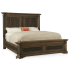 Hooker Furniture Woodcreek Queen Hardwood Panel Bed Frame from the Hill Country Collection Saddle Brown / Anthracite