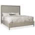 Hooker Furniture Elixir Queen Walnut Upholstered Headboard Serene Gray Beige
