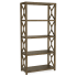 Hooker Furniture Sundance 83" x 40" Coastal Resort Inspired Etagere Shelving Bookcase Book Shelf Cliffside Brown