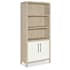 Hooker Furniture Brixton 36" Wide 3 Shelf Wood Veneer Bookcase Elm / Ivory