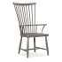 Hooker Furniture Alfresco 24" Wide Arm Hardwood Dining Chair Pottery Gray