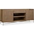 Hooker Furniture Sonnet 78" Wide White Oak Wood Sideboard with Wine Bottle Storage White Oak / Woven Split Cane / Marble