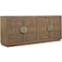Hooker Furniture Sonnet 78" Wide White Oak Wood Buffet with Marble Inset Top White Oak / Woven Split Cane / Marble