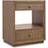 Hooker Furniture Sonnet 24" Wide White Oak Wood Nightstand with Plinth Base White Oak / Satin