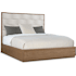 Hooker Furniture Sonnet King Oak and Veneer Bed Frame with Wave-Shaped Motif White Oak / Savile Oatmeal