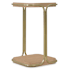 Hooker Furniture Banyon Bay 14" Wide Metal, Veneer, and White Oak Table Desert Oak / Brushed Brass