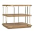 Hooker Furniture Banyon Bay 26" Wide Metal, Veneer, and White Oak Table Desert Oak / Brushed Brass
