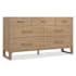 Hooker Furniture Banyon Bay 64" Wide 7 Drawer White Oak Storage Furniture Desert Oak / Brushed Brass