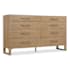Hooker Furniture Banyon Bay 70" Wide 8 Drawer White Oak Storage Furniture Desert Oak / Brushed Brass