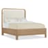 Hooker Furniture Banyon Bay Queen Leather, Veneer, and White Oak Bed Frame Desert Oak / Sunbleached