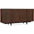 Hooker Furniture Diplomat 76" Wide Walnut Wood Buffet with Soft-Close Hinges Dark Walnut / Gold