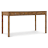 Hooker Furniture Archives 56" Cane, Glass, and Veneer 3 Drawer Writing Desk Medium Wood / Mottled Amber