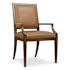 Hooker Furniture Archives Wood Framed Leather Accent Chair Classic Walnut / Dark Blood