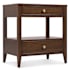 Hooker Furniture Archives 28" Wide Veneer Nightstand Classic Walnut / Satin Brass