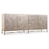 Hooker Furniture Westwood 90" Wide Silver Leaf and Veneer Credenza Polished Limestone / Venetian Dawn