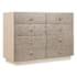 Hooker Furniture Westwood 50" Wide 8 Drawer Storage Furniture Polished Limestone / Venetian / Plated Radiance