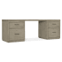 Hooker Furniture 84" Wood Veneer 4 Drawer Writing Desk Medium Wood