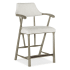 Hooker Furniture 24" Wide Framed Polyester Upholstered Stool Medium Wood