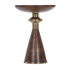 Hooker Furniture Melange Claire 18" Wide Wood Top Aluminum and Mango Table Dark Wood / Gold