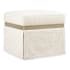 Hooker Furniture Melange 20 Inch Wide Ottoman Pouf Champagne / Inverness Natural