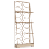 Hooker Furniture Melange 33" Wide 4 Shelf Steel, Wood Veneer Etagere Polished Limestone