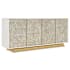 Hooker Furniture Melange 80" Wide Capiz Shell and Wood Credenza Soft White / Gold / Capiz Shell
