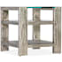 Hooker Furniture Melange 25" Wide Pine and Silver Leaf Table with Glass Top Pine / Silver Leaf