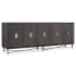 Hooker Furniture Melange 90" Wide 2 Drawer Oak Veneer Accent Cabinet Dark Wood / Silver