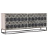 Hooker Furniture Melange 80" Wide Mango Wood Accent Cabinet with Bone Inlay Pattern Light Wood / Gray