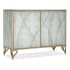 Hooker Furniture Melange 46" Wide Metal, Glass Accent Cabinet Silver Eglomise / Gold