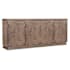Hooker Furniture Melange 85" Wide 1 Drawer Maple and Oak Accent Cabinet Medium Wood / Silver Leaf