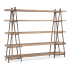 Hooker Furniture Artist's Scaffold 105" Wide Open Concept Casual Luxe Shelving Unit Light Natural