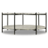 Hooker Furniture 40-3/4 Inch Diameter Metal and White Onyx Coffee Table from the Melange - Blythe Collection Black and White