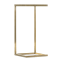 Hooker Furniture Holmes 12" Wide C Shaped Chair / Sofa Accent Table from Melange Silver / Gold