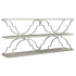 Hooker Furniture Golden Gate 14" Long Gypsum Top Metal Console Table from the Melange Collection Matte Gypsum / Champagne