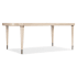 Hooker Furniture Nouveau Chic 82" Wide Wood Top Oak Table Sandstone