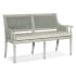 Hooker Furniture Charleston 54" Wide Wood Framed Fabric Bench with Cane Backing Haint Blue