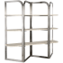 Hooker Furniture Modern Mood 78" Wide 3 Shelf Metal and Wood Etagere Diamond