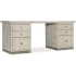 Hooker Furniture Modern Mood 74" Wide Oak 6 Drawer Executive Desk with Metal Band Edging Diamond
