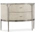 Hooker Furniture Modern Mood 42" Wide Marble Top Oak and Metal Nightstand with Self Closing Drawers Diamond