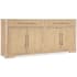 Hooker Furniture Retreat 80" Wide Travertine Top Maple and Oak Buffet with Self Closing Drawers Dune