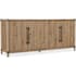 Hooker Furniture Vineyard Row 78" Wide 4 Door Wood and Veneer Media Cabinet with Ventilated Back Panel Sonoma / Rustic Hammered Metal