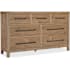 Hooker Furniture Vineyard Row 70" Wide 7 Drawer Hickory and White Oak Wood Storage Furniture with Self-Closing Drawers Sonoma / Rustic Hammered Metal