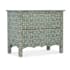 Hooker Furniture Americana 36" Wide 2 Drawer Oak Nightstand Antique Green / White / Antique Pewter