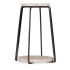 Hooker Furniture Commerce and Market 16" Diameter Travertine Top Carbon Steel Accent Table Black / Natural Stone