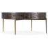 Hooker Furniture Commerce and Market 42" Diameter Iron and Mango Wood Coffee Table Dark Wood / Gold