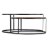 Hooker Furniture Commerce and Market 40" Diameter Glass and Wood Coffee Table Black / Natural